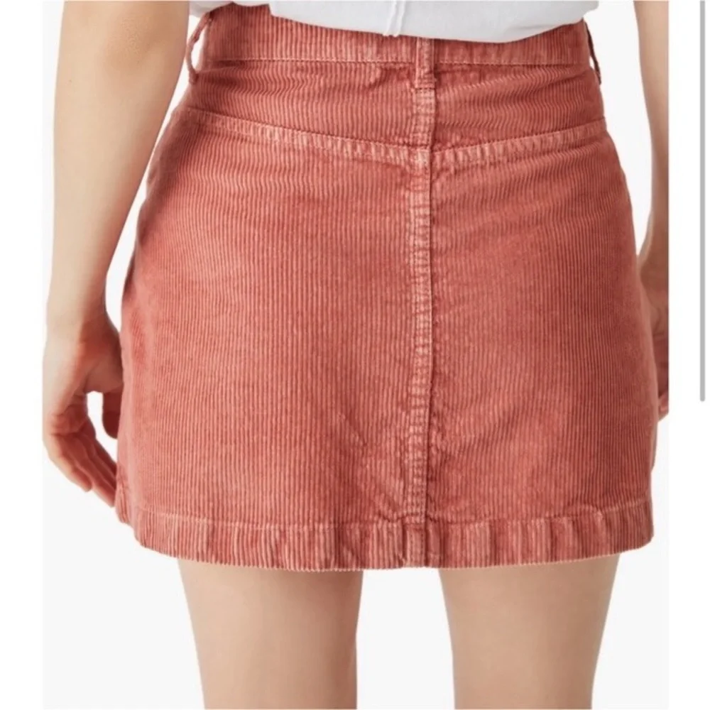 NWT Free People Ray Cotton Corduroy Miniskirt Size 4 Color Myrrh